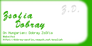 zsofia dobray business card